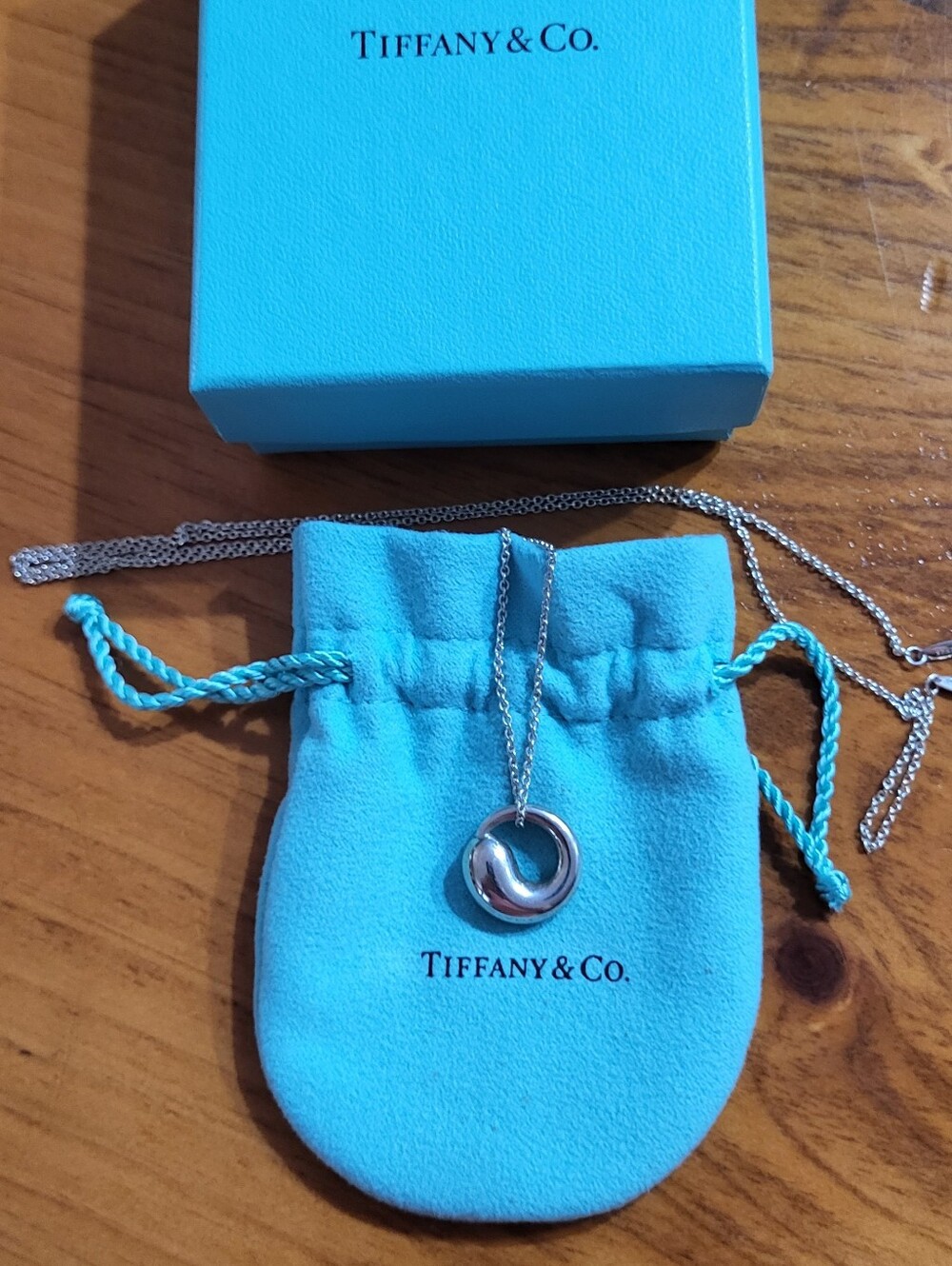 Tiffany & Co. Elsa Peretti Eternal Circle Pendant, AUTHENTIC - .925 Silver.